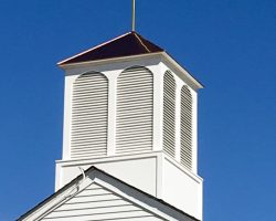 The finished steeple cupola