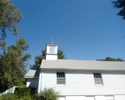 The church with the old steeple