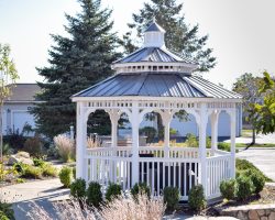 Custom Gazebo with walkway and landscaping