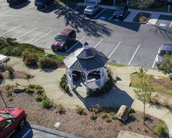Aerial View of Custom Gazebo in Braintree, Massachusetts