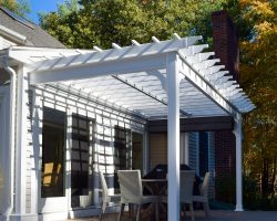 Custom Vinyl Pergola Side