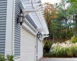 Custom vinyl pergola side view
