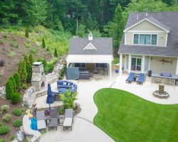 Pool House Aerial View