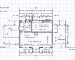 Custom Pool House Floor Plan Blueprint