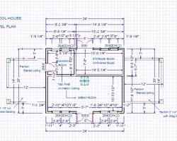 Custom Pool House Floor Plan Blueprint