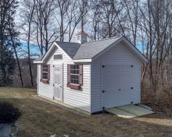 Custom White Vinyl Shed