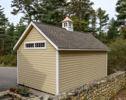 Custom Shed with Stone Base