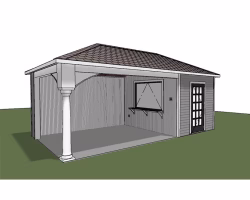 Swan custom Pool House elevation plan