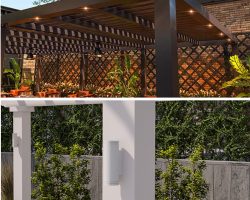 Fiberglass pergola lighting options