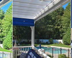 Custom 12x16 Vinyl Pergola with EZ Shade