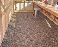 Interior of Custom Shed Greenhouse Combo