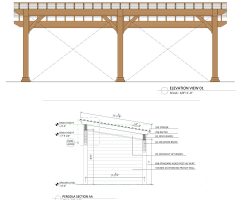 Outdoor Personia Bellingham Wood Pergola drawings