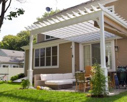 Pergola with open shade cover