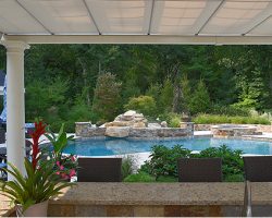 Custom Pergola Overlooking Pool