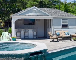 Swan Custom Pool House Front