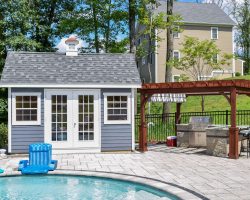 10x14 Custom Shed & 10x12 Cedar Pergola