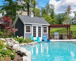 Custom Pool House and Cedar Pergola